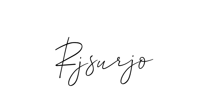 How to make Rjsurjo signature? Allison_Script is a professional autograph style. Create handwritten signature for Rjsurjo name. Rjsurjo signature style 2 images and pictures png