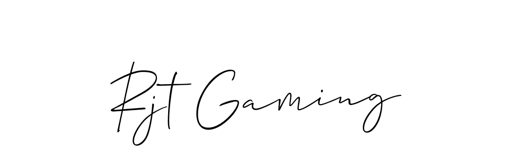 if you are searching for the best signature style for your name Rjt Gaming. so please give up your signature search. here we have designed multiple signature styles  using Allison_Script. Rjt Gaming signature style 2 images and pictures png