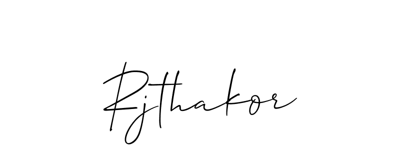 Also we have Rjthakor name is the best signature style. Create professional handwritten signature collection using Allison_Script autograph style. Rjthakor signature style 2 images and pictures png
