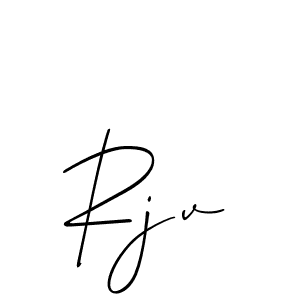 Allison_Script is a professional signature style that is perfect for those who want to add a touch of class to their signature. It is also a great choice for those who want to make their signature more unique. Get Rjv name to fancy signature for free. Rjv signature style 2 images and pictures png