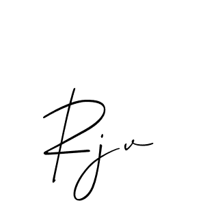 You should practise on your own different ways (Allison_Script) to write your name (Rjv) in signature. don't let someone else do it for you. Rjv signature style 2 images and pictures png