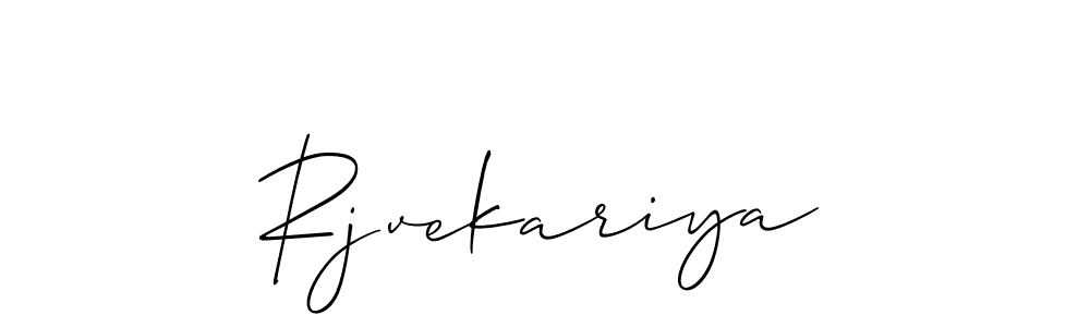 Design your own signature with our free online signature maker. With this signature software, you can create a handwritten (Allison_Script) signature for name Rjvekariya. Rjvekariya signature style 2 images and pictures png