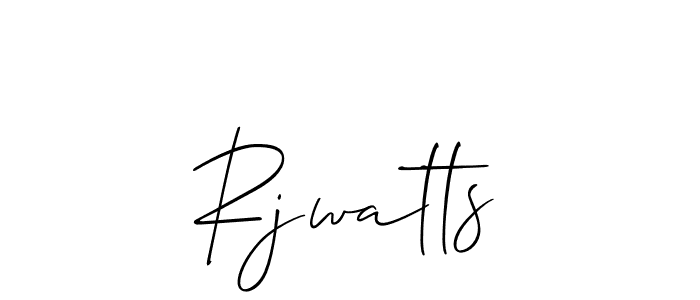 You should practise on your own different ways (Allison_Script) to write your name (Rjwatts) in signature. don't let someone else do it for you. Rjwatts signature style 2 images and pictures png