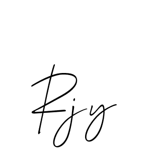 Make a beautiful signature design for name Rjy. With this signature (Allison_Script) style, you can create a handwritten signature for free. Rjy signature style 2 images and pictures png