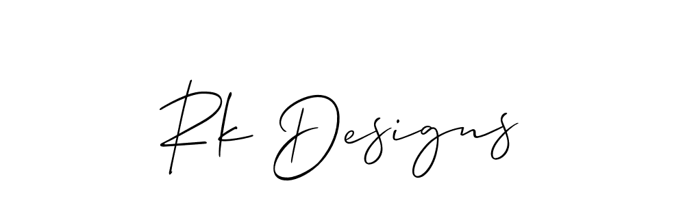 It looks lik you need a new signature style for name Rk Designs. Design unique handwritten (Allison_Script) signature with our free signature maker in just a few clicks. Rk Designs signature style 2 images and pictures png