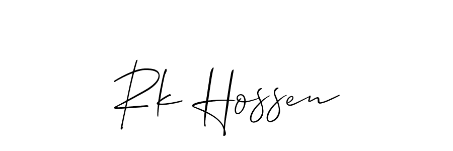 You can use this online signature creator to create a handwritten signature for the name Rk Hossen. This is the best online autograph maker. Rk Hossen signature style 2 images and pictures png