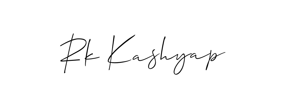 You should practise on your own different ways (Allison_Script) to write your name (Rk Kashyap) in signature. don't let someone else do it for you. Rk Kashyap signature style 2 images and pictures png