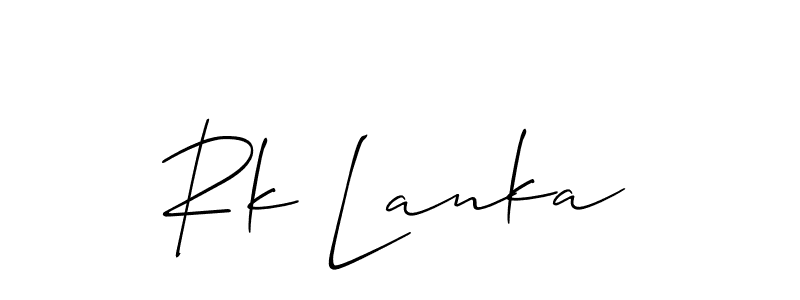 How to make Rk Lanka signature? Allison_Script is a professional autograph style. Create handwritten signature for Rk Lanka name. Rk Lanka signature style 2 images and pictures png