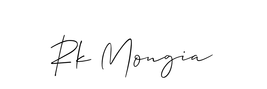 Create a beautiful signature design for name Rk Mongia. With this signature (Allison_Script) fonts, you can make a handwritten signature for free. Rk Mongia signature style 2 images and pictures png