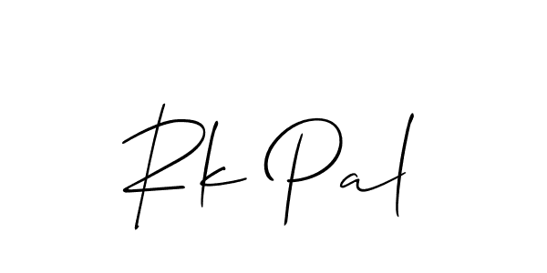 Design your own signature with our free online signature maker. With this signature software, you can create a handwritten (Allison_Script) signature for name Rk Pal. Rk Pal signature style 2 images and pictures png