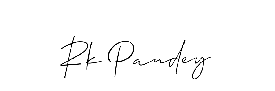 Create a beautiful signature design for name Rk Pandey. With this signature (Allison_Script) fonts, you can make a handwritten signature for free. Rk Pandey signature style 2 images and pictures png