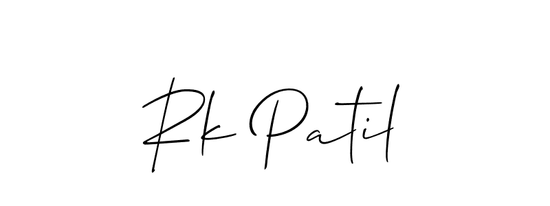 Make a beautiful signature design for name Rk Patil. With this signature (Allison_Script) style, you can create a handwritten signature for free. Rk Patil signature style 2 images and pictures png