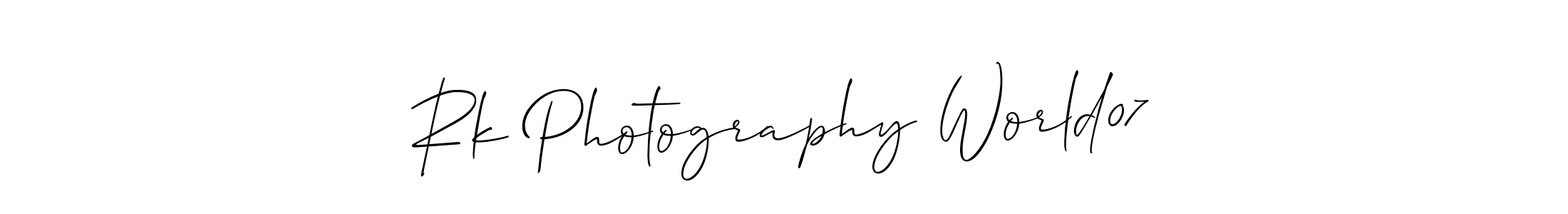 How to Draw Rk Photography World07 signature style? Allison_Script is a latest design signature styles for name Rk Photography World07. Rk Photography World07 signature style 2 images and pictures png