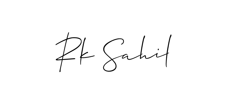 Make a beautiful signature design for name Rk Sahil. Use this online signature maker to create a handwritten signature for free. Rk Sahil signature style 2 images and pictures png