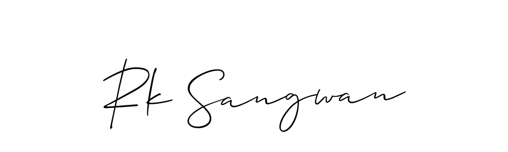 It looks lik you need a new signature style for name Rk Sangwan. Design unique handwritten (Allison_Script) signature with our free signature maker in just a few clicks. Rk Sangwan signature style 2 images and pictures png