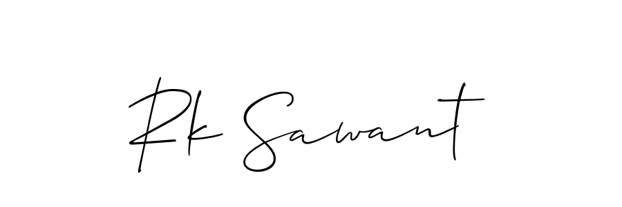 How to make Rk Sawant signature? Allison_Script is a professional autograph style. Create handwritten signature for Rk Sawant name. Rk Sawant signature style 2 images and pictures png