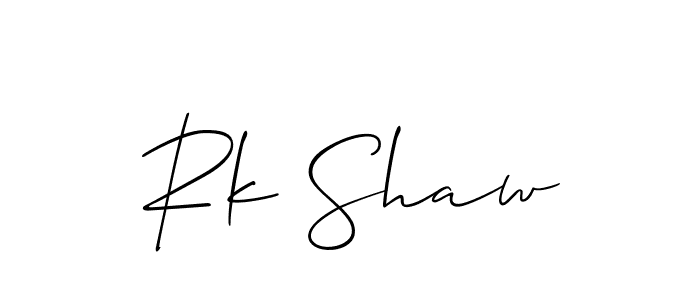 Also we have Rk Shaw name is the best signature style. Create professional handwritten signature collection using Allison_Script autograph style. Rk Shaw signature style 2 images and pictures png