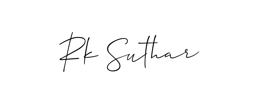Make a beautiful signature design for name Rk Suthar. Use this online signature maker to create a handwritten signature for free. Rk Suthar signature style 2 images and pictures png