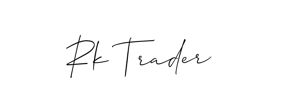 Use a signature maker to create a handwritten signature online. With this signature software, you can design (Allison_Script) your own signature for name Rk Trader. Rk Trader signature style 2 images and pictures png