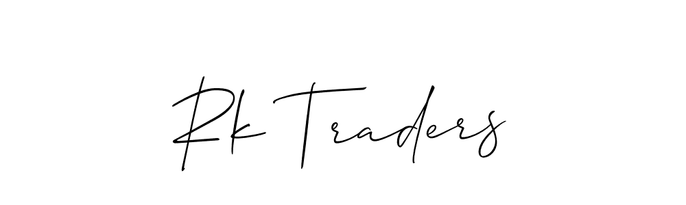 The best way (Allison_Script) to make a short signature is to pick only two or three words in your name. The name Rk Traders include a total of six letters. For converting this name. Rk Traders signature style 2 images and pictures png