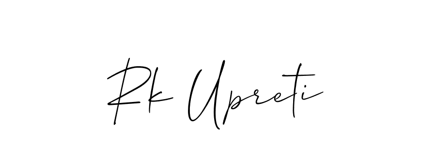 How to Draw Rk Upreti signature style? Allison_Script is a latest design signature styles for name Rk Upreti. Rk Upreti signature style 2 images and pictures png