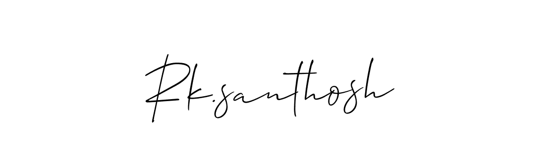 Rk.santhosh stylish signature style. Best Handwritten Sign (Allison_Script) for my name. Handwritten Signature Collection Ideas for my name Rk.santhosh. Rk.santhosh signature style 2 images and pictures png