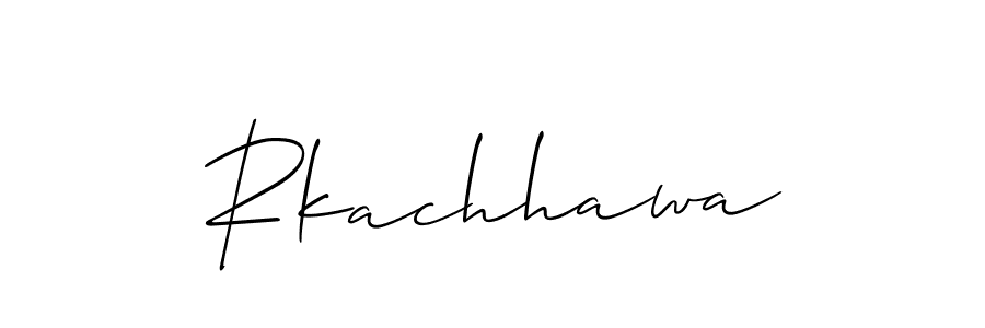 if you are searching for the best signature style for your name Rkachhawa. so please give up your signature search. here we have designed multiple signature styles  using Allison_Script. Rkachhawa signature style 2 images and pictures png