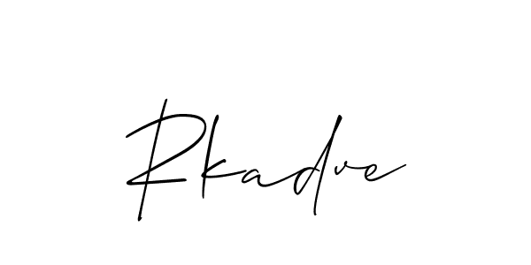 How to Draw Rkadve signature style? Allison_Script is a latest design signature styles for name Rkadve. Rkadve signature style 2 images and pictures png