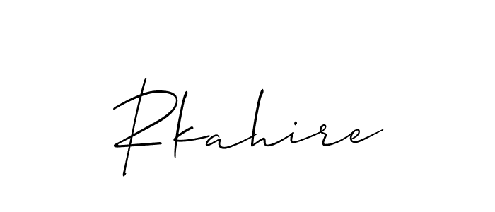 Allison_Script is a professional signature style that is perfect for those who want to add a touch of class to their signature. It is also a great choice for those who want to make their signature more unique. Get Rkahire name to fancy signature for free. Rkahire signature style 2 images and pictures png