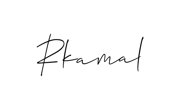 Use a signature maker to create a handwritten signature online. With this signature software, you can design (Allison_Script) your own signature for name Rkamal. Rkamal signature style 2 images and pictures png
