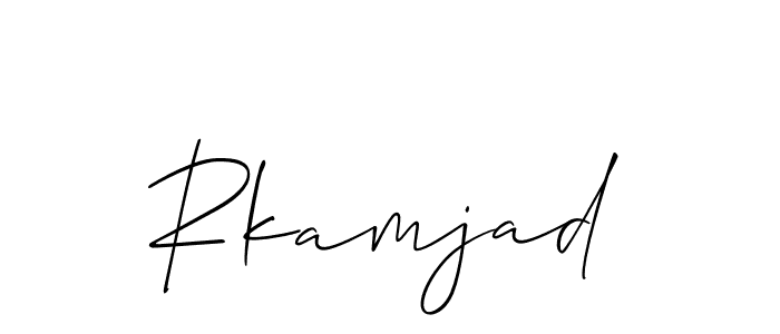 How to make Rkamjad signature? Allison_Script is a professional autograph style. Create handwritten signature for Rkamjad name. Rkamjad signature style 2 images and pictures png