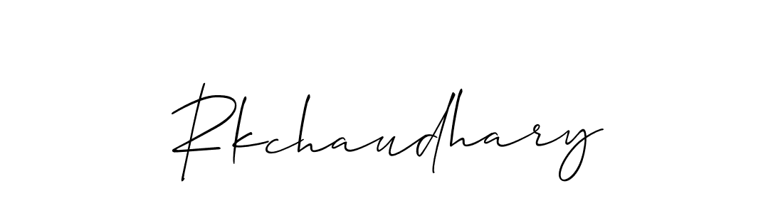 Use a signature maker to create a handwritten signature online. With this signature software, you can design (Allison_Script) your own signature for name Rkchaudhary. Rkchaudhary signature style 2 images and pictures png