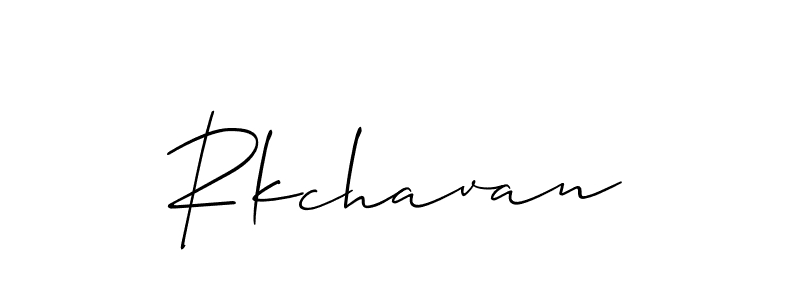 Design your own signature with our free online signature maker. With this signature software, you can create a handwritten (Allison_Script) signature for name Rkchavan. Rkchavan signature style 2 images and pictures png