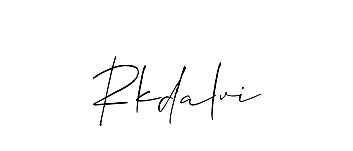 if you are searching for the best signature style for your name Rkdalvi. so please give up your signature search. here we have designed multiple signature styles  using Allison_Script. Rkdalvi signature style 2 images and pictures png