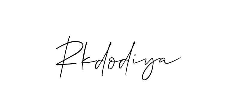 Make a beautiful signature design for name Rkdodiya. With this signature (Allison_Script) style, you can create a handwritten signature for free. Rkdodiya signature style 2 images and pictures png