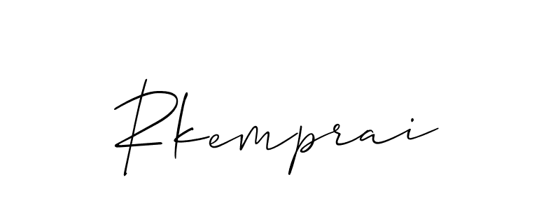 Make a beautiful signature design for name Rkemprai. With this signature (Allison_Script) style, you can create a handwritten signature for free. Rkemprai signature style 2 images and pictures png