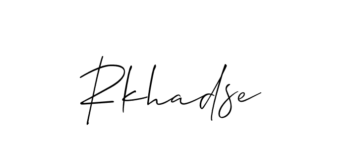Also You can easily find your signature by using the search form. We will create Rkhadse name handwritten signature images for you free of cost using Allison_Script sign style. Rkhadse signature style 2 images and pictures png