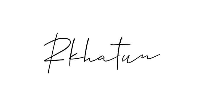 How to make Rkhatun name signature. Use Allison_Script style for creating short signs online. This is the latest handwritten sign. Rkhatun signature style 2 images and pictures png