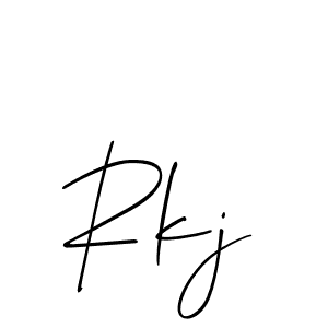 How to Draw Rkj signature style? Allison_Script is a latest design signature styles for name Rkj. Rkj signature style 2 images and pictures png