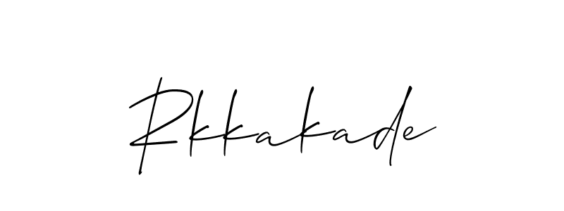 Create a beautiful signature design for name Rkkakade. With this signature (Allison_Script) fonts, you can make a handwritten signature for free. Rkkakade signature style 2 images and pictures png