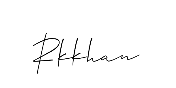 Best and Professional Signature Style for Rkkhan. Allison_Script Best Signature Style Collection. Rkkhan signature style 2 images and pictures png