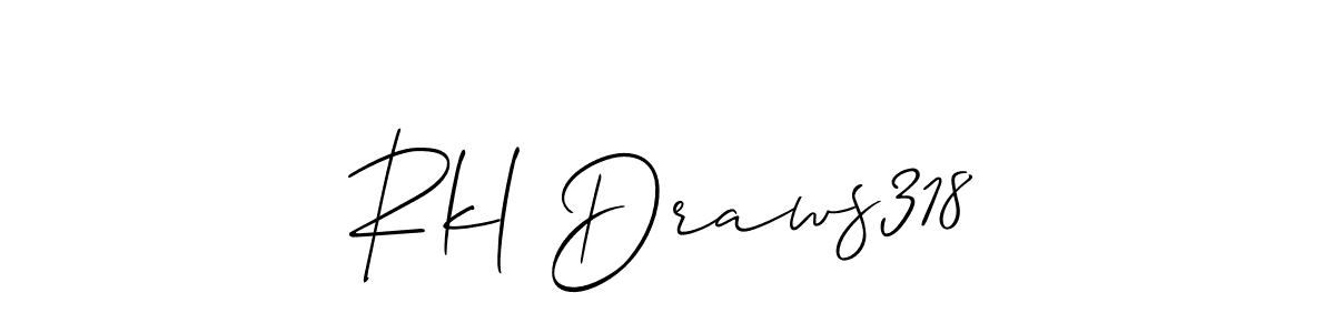 How to make Rkl Draws318 signature? Allison_Script is a professional autograph style. Create handwritten signature for Rkl Draws318 name. Rkl Draws318 signature style 2 images and pictures png