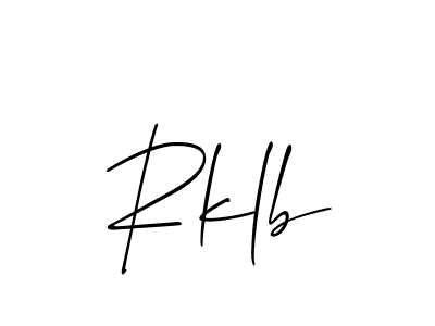 Allison_Script is a professional signature style that is perfect for those who want to add a touch of class to their signature. It is also a great choice for those who want to make their signature more unique. Get Rklb name to fancy signature for free. Rklb signature style 2 images and pictures png
