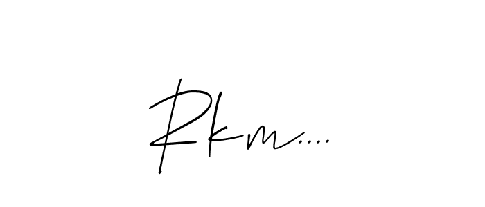 You can use this online signature creator to create a handwritten signature for the name Rkm..... This is the best online autograph maker. Rkm.... signature style 2 images and pictures png
