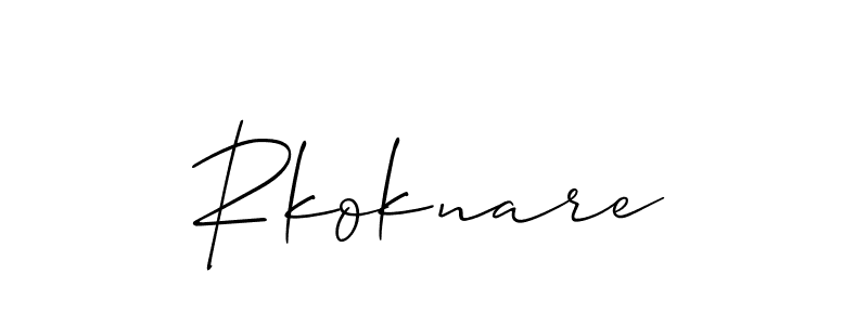 Also we have Rkoknare name is the best signature style. Create professional handwritten signature collection using Allison_Script autograph style. Rkoknare signature style 2 images and pictures png