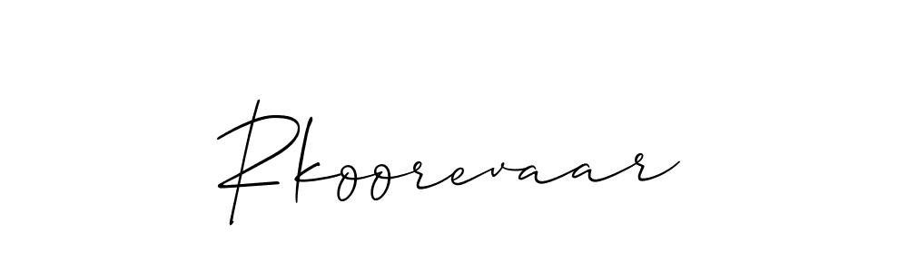 How to make Rkoorevaar signature? Allison_Script is a professional autograph style. Create handwritten signature for Rkoorevaar name. Rkoorevaar signature style 2 images and pictures png