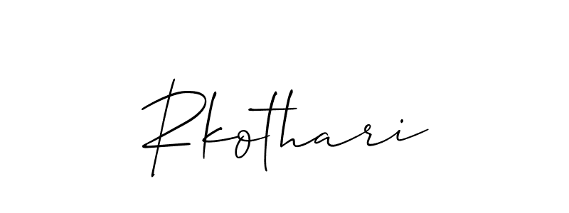 Rkothari stylish signature style. Best Handwritten Sign (Allison_Script) for my name. Handwritten Signature Collection Ideas for my name Rkothari. Rkothari signature style 2 images and pictures png