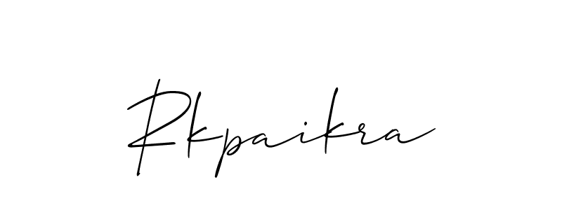 Also we have Rkpaikra name is the best signature style. Create professional handwritten signature collection using Allison_Script autograph style. Rkpaikra signature style 2 images and pictures png