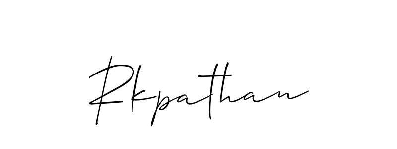 Create a beautiful signature design for name Rkpathan. With this signature (Allison_Script) fonts, you can make a handwritten signature for free. Rkpathan signature style 2 images and pictures png