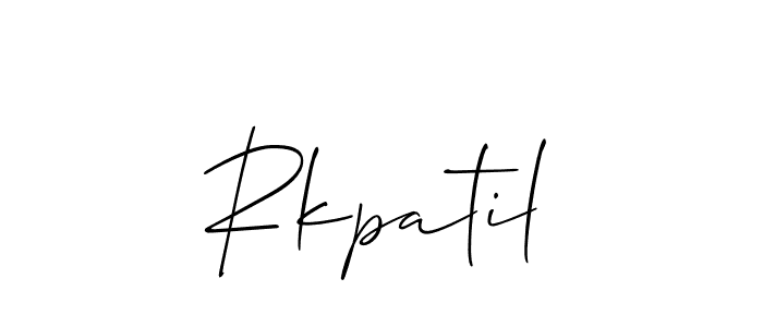 Design your own signature with our free online signature maker. With this signature software, you can create a handwritten (Allison_Script) signature for name Rkpatil. Rkpatil signature style 2 images and pictures png